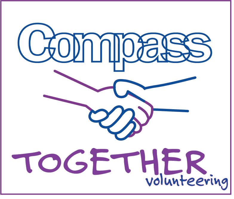 Compass Together hand shake logo Volunteering